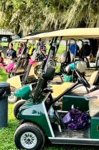 Golf cart rentals at the Grand Oaks Resort