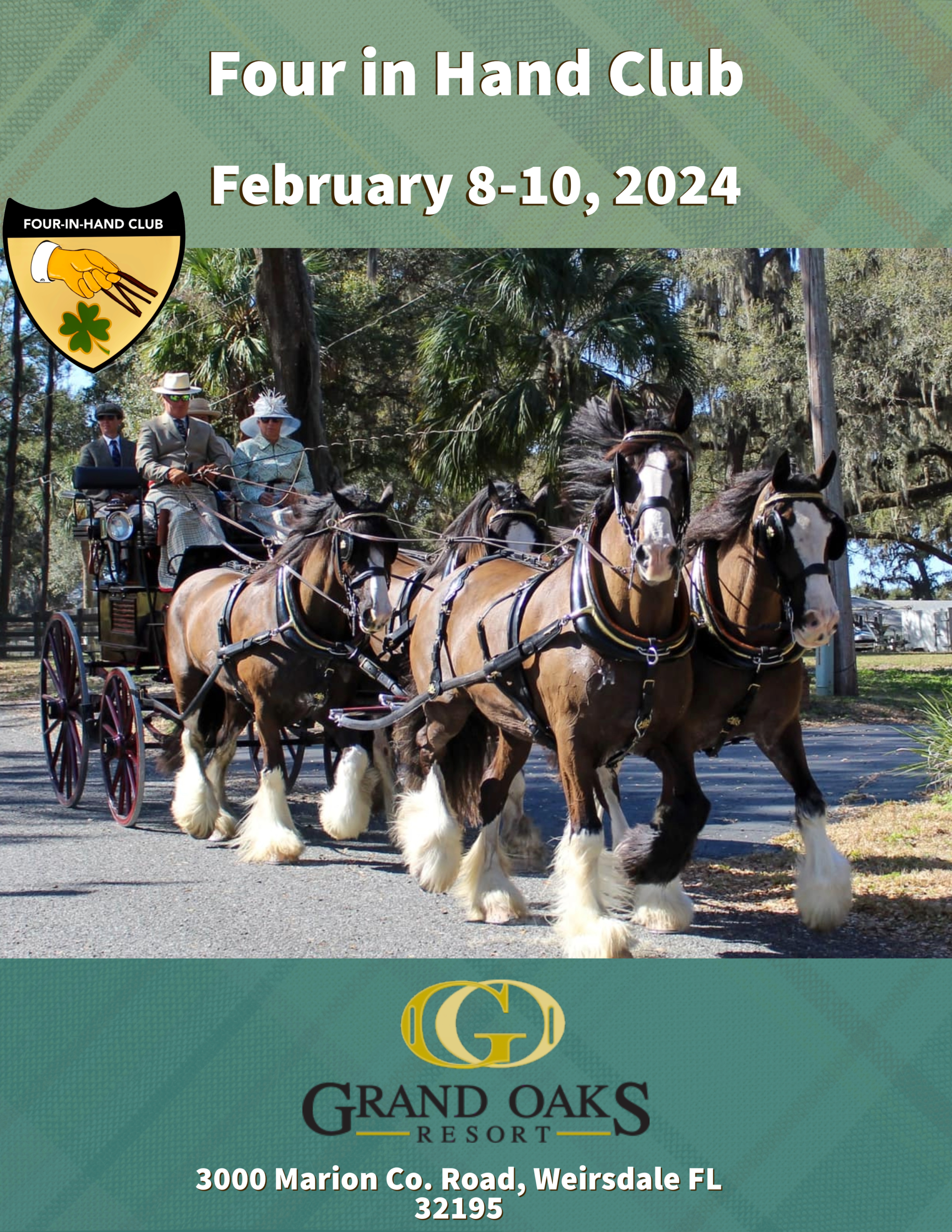 four in hand club carriage driving at the Grand Oaks Resort