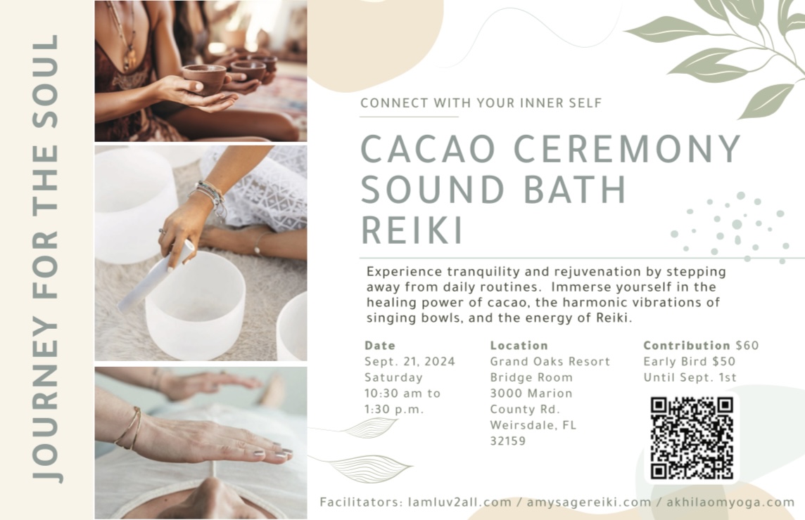 Sound bath and Reiki at the Grand Oaks Resort