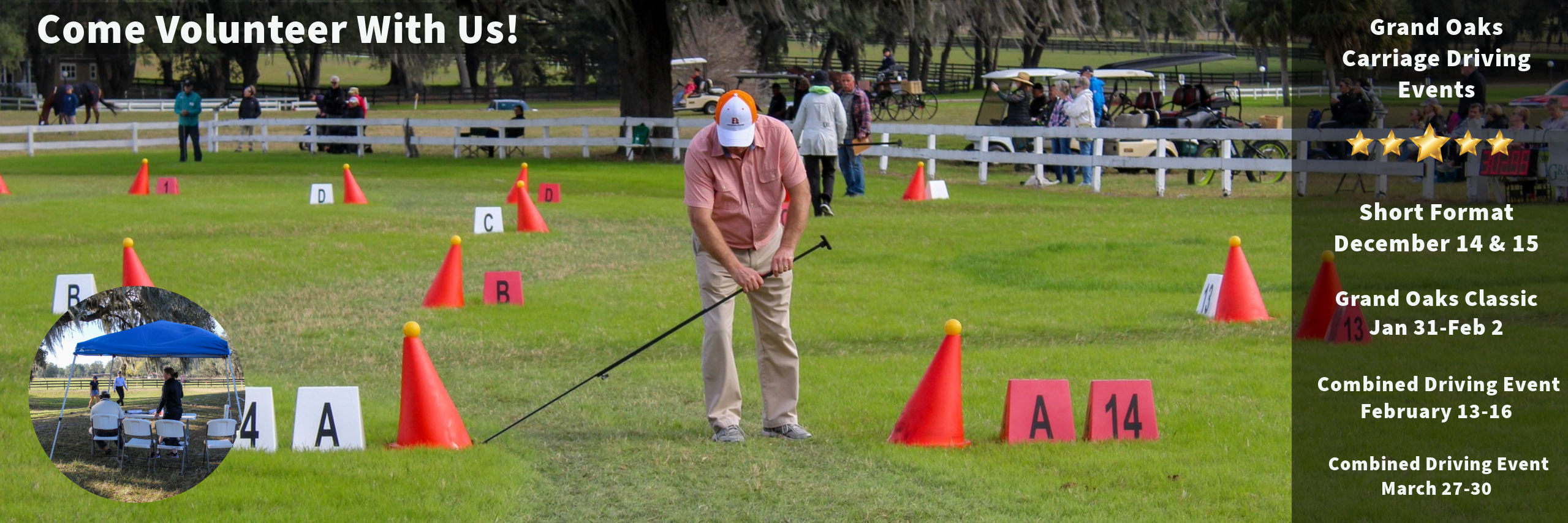 Volunteer for Grand Oaks Carriage Driving Events