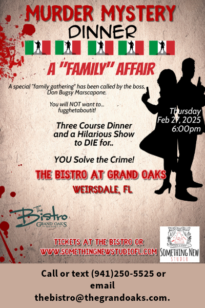 murder mystery dinner at the Bistro