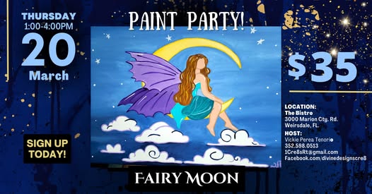 Fairy Moon Paint Party at The Bistro