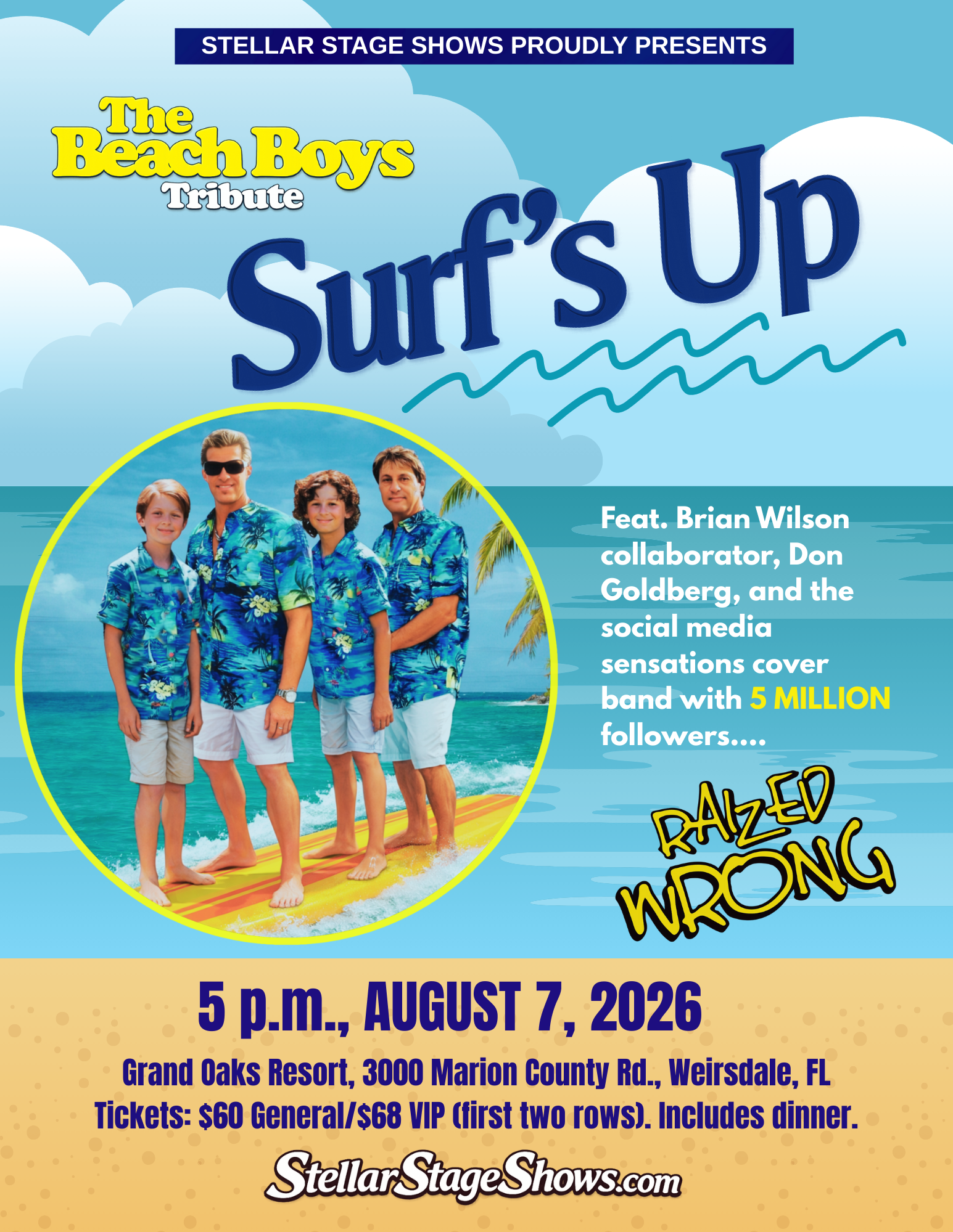 Beach Boys tribute concert at the Grand Oaks Resort