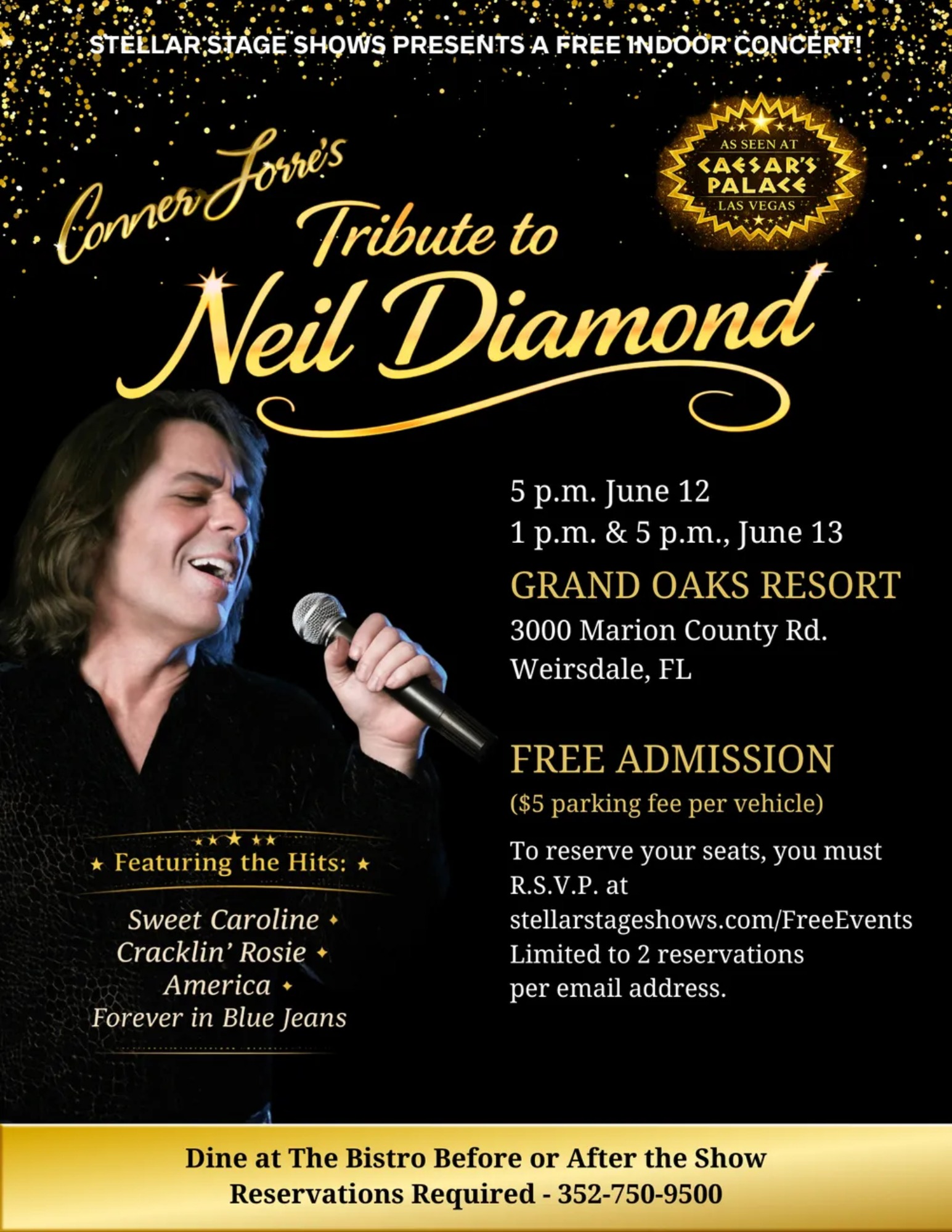 Free music concert in Weirsdale, Florida