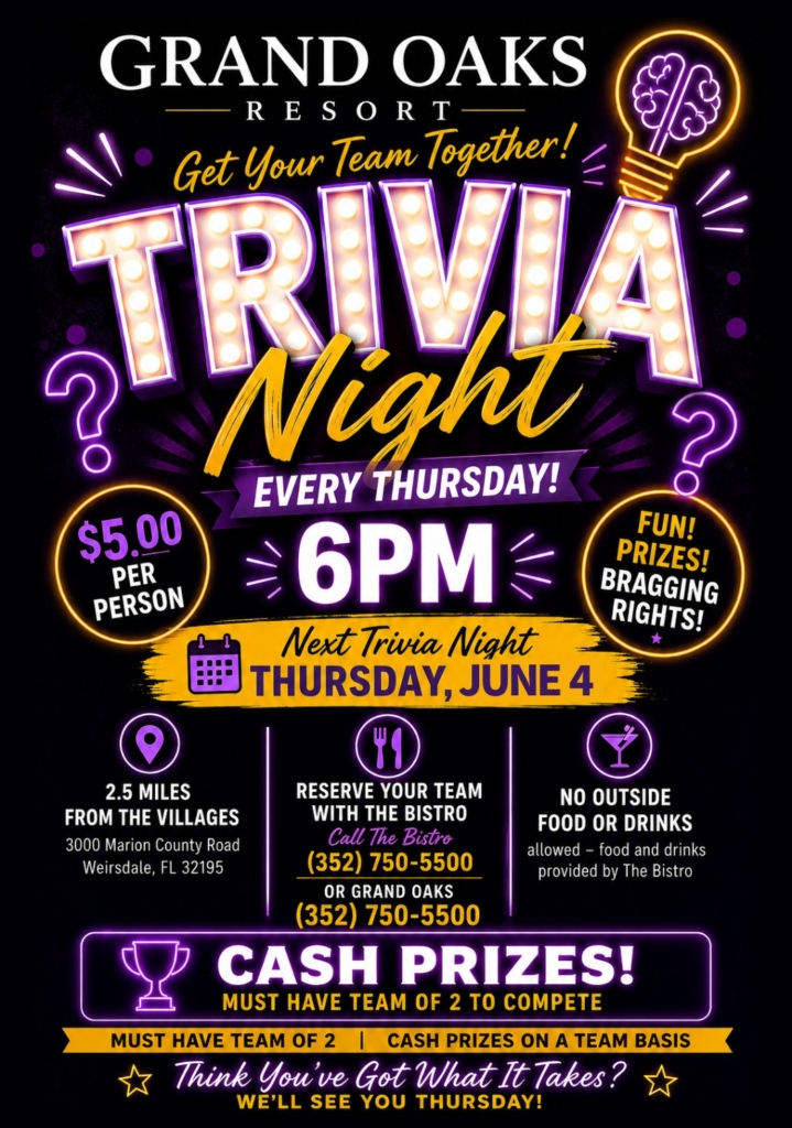 Trivia Night near The Villages, Florida