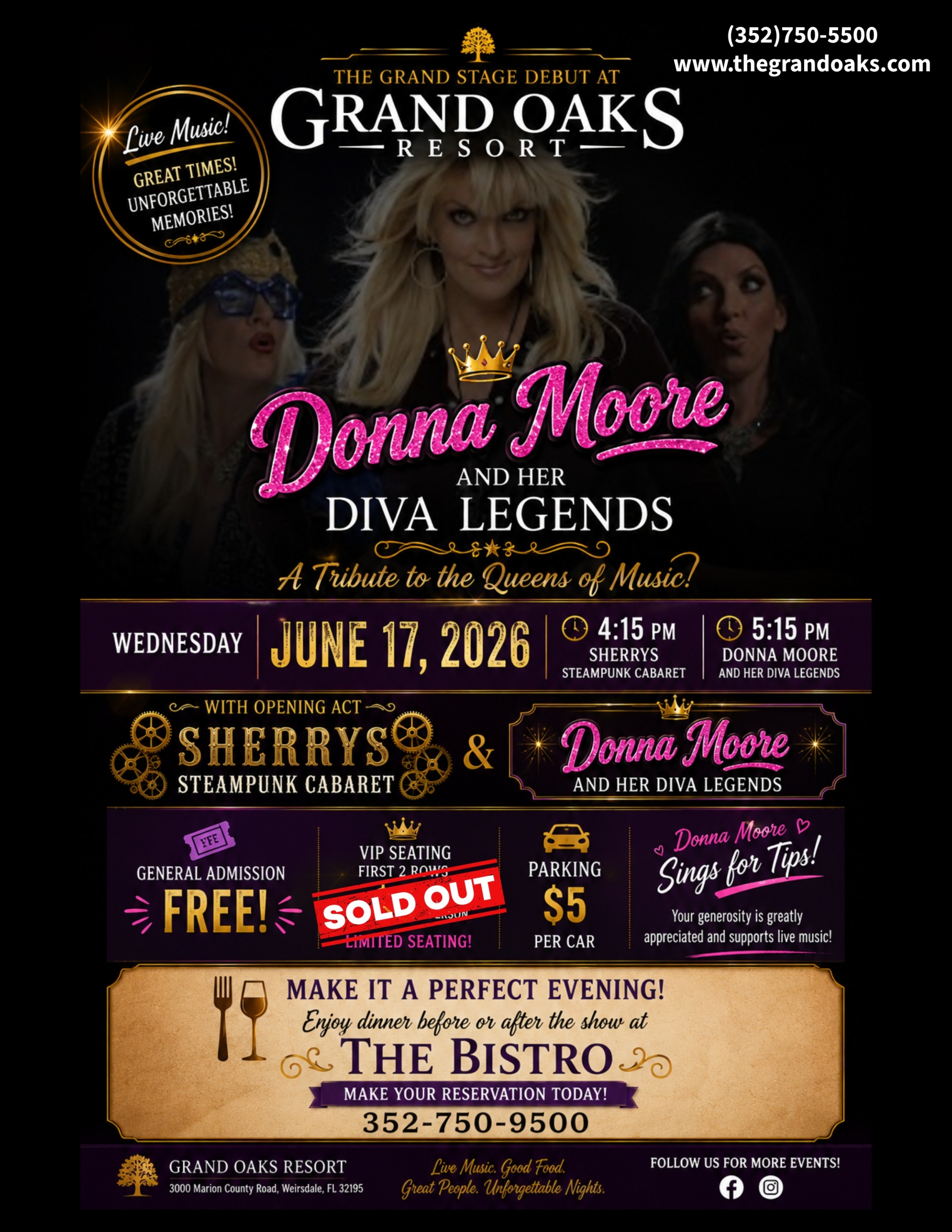 Donna Moore Concert-1 FREE concert near The Villages