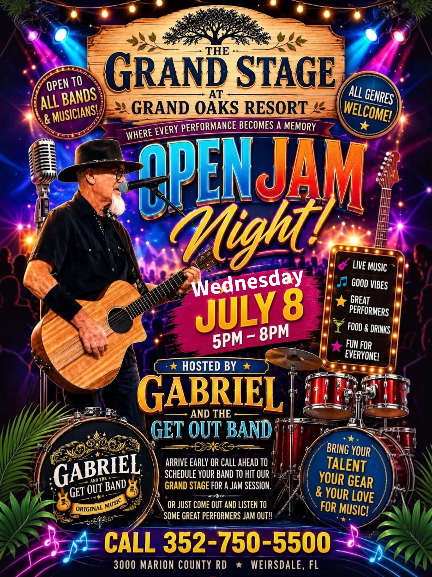 Open Jam night in The Villages, Florida